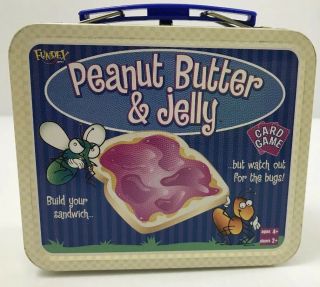 Peanut Butter & Jelly Card Game Tin Can,  Very Rare,  Complete