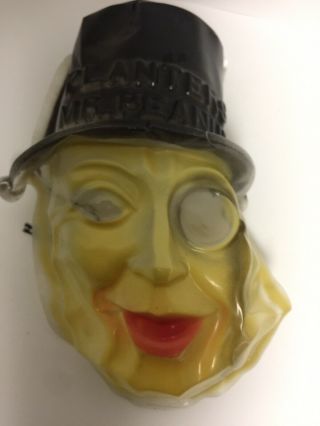 Rare 1950’s Planters Mr Peanut Embossed Plastic Halloween Mask