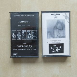 The Cure Concert / Curiosity & Faith / Carnage Visors 2 X Uk Cassette Tapes Rare