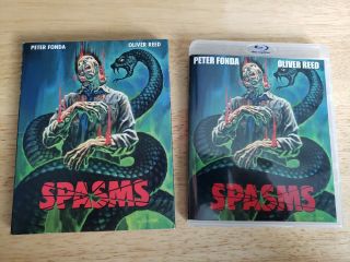 Spasms Blu - Ray Limited 1/1000 Code Red Peter Fonda W/rare Slipcover