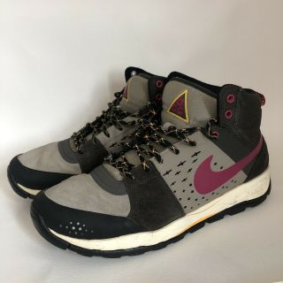 Rare Nike Acg Alder Mid Trail Hiking Grey Pink Mens Boots Shoes Size 11.  5