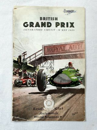 Rare Vintage 1949 British Grand Prix Silverstone Race Programme F1 Formula 1