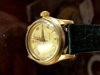 1931 TUDOR OYSTER CENTREGRAPH GOLD PLATED MENS VINTAGE WATCH RARE ROLEX 7