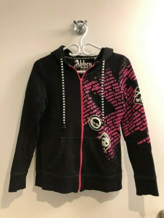 Abbey Dawn By Avril Lavigne Earbud Skull Hoodie - Size L Rare