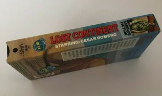 Lost Continent Rare & OOP Sci - Fi Movie Burbank Video Release VHS 3
