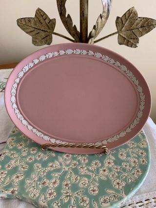 Wedgwood Miniature Mini Pink Jasperware Tea Tray For Tea Set Oval Rare