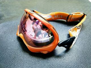 Oakley 02 - 616 Wisdom Orange Military Fade Rose Lens Rare Snow Ski Goggles