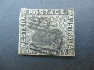 Western Australia Stamps: 1d Black Swan - Rare (g208)