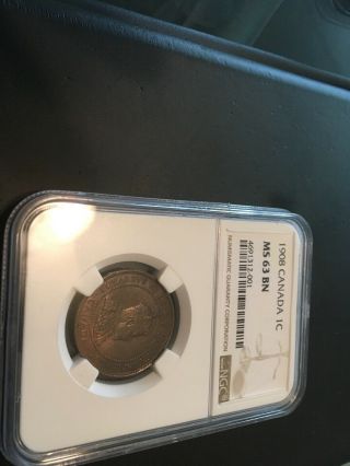 Canada Canadian Ngc 63 1908 Large Cent Rare