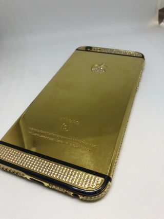 Custom 24kt Gold Iphone 6 16gb Diamond Buttons Rare