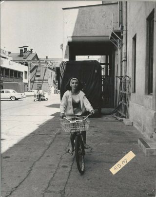Nancy Sinatra Globe Photos 10x8 Vintage Still Rare Photo Riding Bike