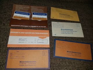 2 Vintage 1974 Bank Americard Bank Of America Plastic Credit Cards With Envelop