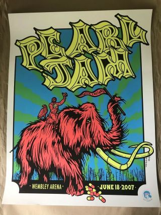 Pearl Jam Concert Poster London Wembley Arena Se 2007 Ames Bros Rare