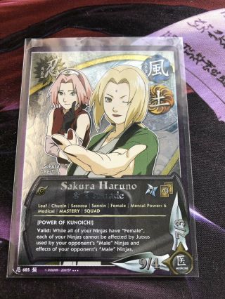Naruto Cards Tcg Ccg Sakura & Tsunade 685 Rare Combined