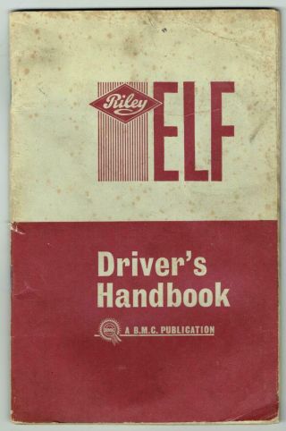 Rare 1964 Riley Elf Mk Ii Driver 