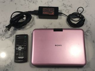 Sony Dvp - Fx820 Portable Dvd Player (8 ") Rare Pink With Cord & Remote Great