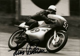 Tt Races Superbikes Heinz Rosner Mz Hand Signed Rare Maurice Bula Photograph