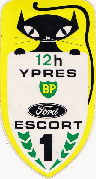 1972 Bp Ford Escort Rs 1600 Mk1 Ypres Rally Victory Period Sticker Rare