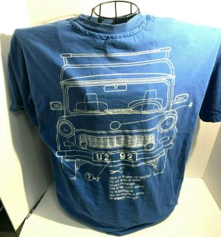Vintage 1992 U2 Blue Local Crew Concert T - Shirt Rare