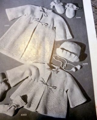 RARE VTG 1940s Baby Knitting Crochet Book WOOLIES FOR BABIES 1945 4