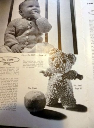 RARE VTG 1940s Baby Knitting Crochet Book WOOLIES FOR BABIES 1945 5