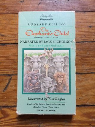 Rudyard Kipling The Elephants Child Rare Vhs Not On Dvd Narrated Jack Nicholson