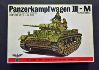 Vintage And Rare 1/48 Bandai German Ww2 Panzer Iii Ausf.  M Model Kit