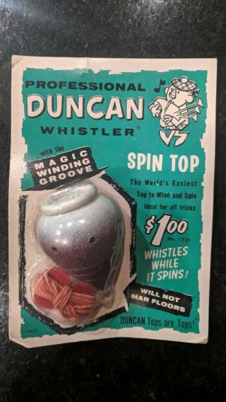 Rare Vintage (1965) Duncan Whistler Spin Top Yoyo (purple)
