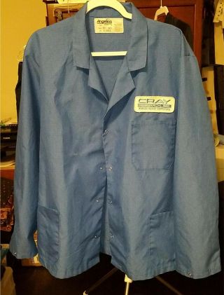 Rare Cray Research " Supercomputer " Lab Coat Smock Vintage X - Large