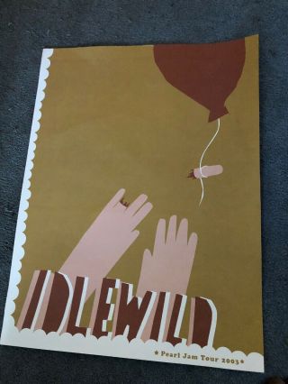 Rare Pearl Jam Tour 2003 Poster Idlewild