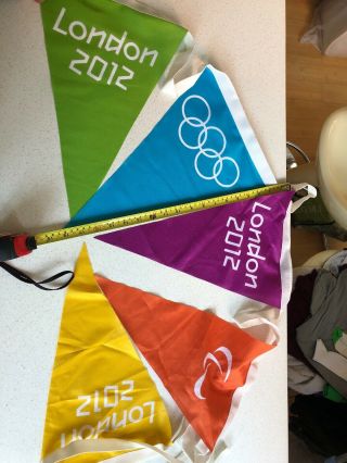 London 2012 Olympic Bunting Flags - Incredibly Rare Item.  70 Foot Long 3