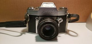 Vintage Exa Ihagee Dresden SLR Film Camera Rare Meyer Optik Gorlitz 2.  8/50 Lense 2