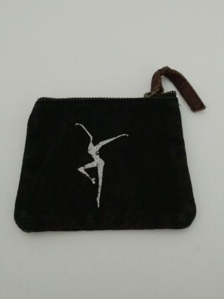 Dave Matthews Band Zipper Accessory Pouch With Leather Pull Rare Black