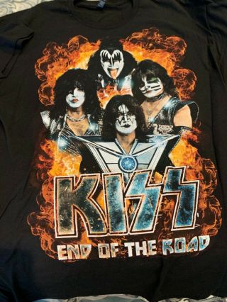 Kiss Xl T Shirt End Of The Road Tour Tampa Florida Location Limited Edition Rare