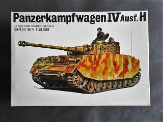 Vintage And Rare 1/48 Bandai German Ww2 Panzer Iv Ausf.  H Model Kit
