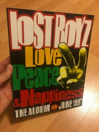 Rare Lost Boyz Love Peace & Nappiness Promo Sticker 90s Hip Hop Nyc Rap 90s Tee