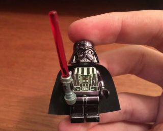 Rare Lego Star Wars Chrome Darth Vader Minifigure 10th Anniversary Authentic
