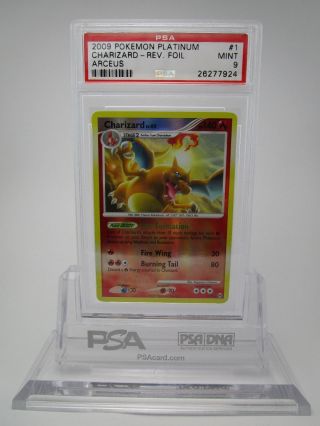 Psa 9 Charizard Platinum: Arceus Reverse Holo Rare Pokemon Card 1/99 B43