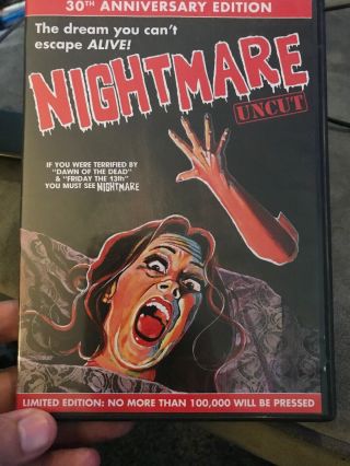 Nightmare In A Brain (dvd) Code Red 2 Disc Ltd.  Edition Rare Oop 80s