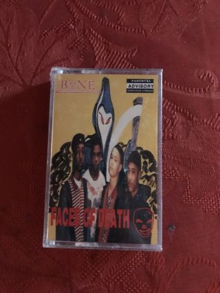 Rare B.  O.  N.  E.  Bone Faces Of Death Cassette Tape 1993 Thugs - N - Harmony
