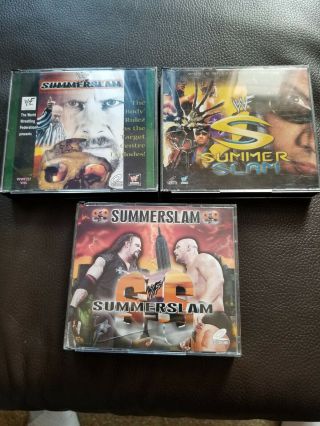 Wwe / Wwf Summerslam 1998,  1999,  And 2000 - Video Cd (rare 9 Disc Vcd Set)