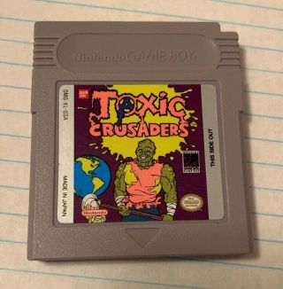 Rare Nintendo Game Boy 1992 Toxic Crusaders Gameboy Toxic Avenger Cart Only
