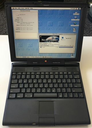Rare 1997 Apple Macintosh Powerbook 3400c 48mb Ram / 1.  3gb Hd -