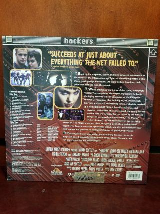 Hackers Angelina Jolie (1995) Deluxe Edition Letterbox Dolby SRD Rare Laserdisc 2
