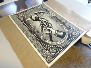 2008 Obey Shepard Fairey Operation Oil Freedom Rare Print Street Paster Poster 1
