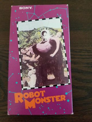 Robot Monster Rare & Oop Horror Sci - Fi Sony Home Video Release Vhs