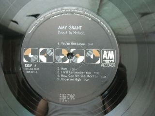 AMY GRANT - Heart I Motion 1991 Korea Vinyl LP INSERT No barcode Rare Sleeve NM 5