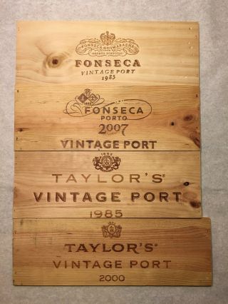 4 Rare Wine Wood Panels Taylor’s And Fonseca Vintage Port Crate Box Side 11/18