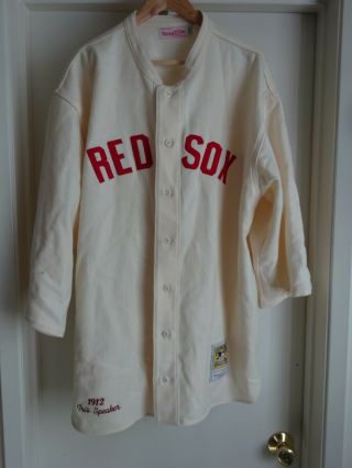 Tris Speaker Boston Red Sox 1912 100 Wool Flannel Jersey Mitchell & Ness Rare