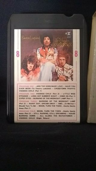 THE JIMI HENDRIX EXPERIENCE ELECTRIC LADYLAND 8 eight TRACK TAPE RARE WITH SLIP 5